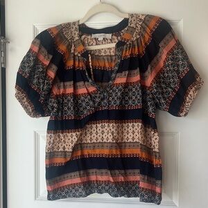 LOFT Multicolor Striped Blouse